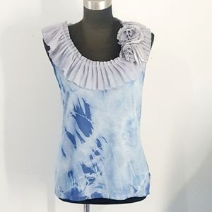 Chenault Ruffle Neck Top Blouse